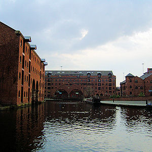 Castlefield and Jackson's Wharf (on the right) at present