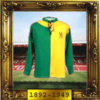 Manchester United shirts worn from Newton Heath to 1949