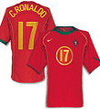 the Portugal 04-05 shirt has worn by Cristiano Ronaldo