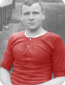 Charlie Roberts wearing the Manchester United jersey as worn between 1892 and 1920