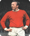 Nobby Stiles models the 1961 Manchester United kit