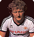 Ashley Grimes models the brand new 1982 Manchester United away jersey