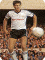 Norman Whiteside models the amended 1983 Manchester United away kit