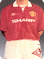 the brand new Umbro Manchester United shirt 1992