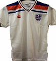 the 1982 England World Cup jersey as worn by Bryan Robson, Ray Wilkins and Steve Coppell